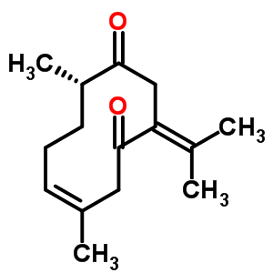 (6Z,10s)-6,10-dimethyl-3-propan-2-ylidenecyclodec-6-ene-1,4-dione Structure,38230-32-9Structure