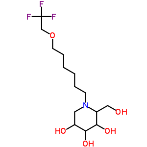 N-(7-oxa-9,9,9-trifluorononyl)deoxynojirimycin Structure,383417-50-3Structure