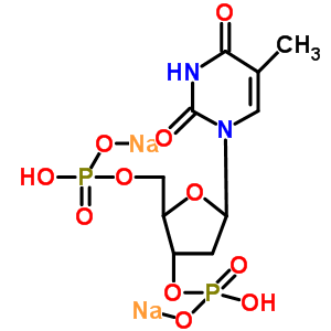 Disodium 1-[2-deoxy-3,5-bis-o-(hydroxyphosphinato)pentofuranosyl]-5-methyl-2,4(1h,3h)-pyrimidinedione Structure,386229-77-2Structure