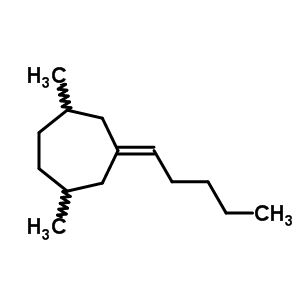 1,5-Dimethyl-3-pentylidene-cycloheptane Structure,39546-84-4Structure