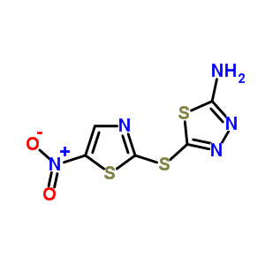 5-[(5-Nitro-2-thiazolyl)thio]-1,3,4thiadiazol-2-amine Structure,40045-50-9Structure