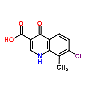 7-Chloro-4-hydroxy-8-methylquinoline-3-carboxylic acid Structure,405923-50-4Structure