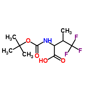 2-Tert-butoxycarbonylamino-4,4,4-trifluoro-3-methyl-butyric acid Structure,409333-54-6Structure