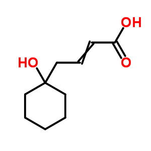 2-Butenoicacid, 4-(1-hydroxycyclohexyl)- Structure,41033-15-2Structure