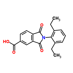 2-(2,6-Diethylphenyl)-1,3-dioxoisoindoline-5-carboxylic acid Structure,4162-67-8Structure