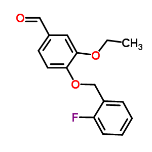 3-Ethoxy-4-[(2-fluorobenzyl)oxy]benzaldehyde Structure,423724-00-9Structure