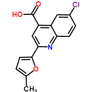 6-Chloro-2-(5-methyl-2-furyl)quinoline-4-carboxylic acid Structure,438216-26-3Structure