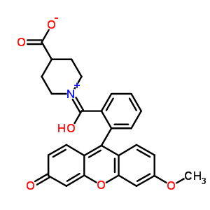 1-[2-(6-Methoxy-3-oxo-3h-xanthen-9-yl)-benzoyl]-piperidine-4-carboxylic acid Structure,442151-56-6Structure