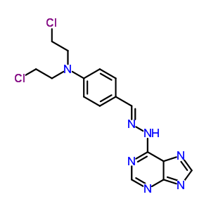 N-[[4-[bis(2-chloroethyl)amino]phenyl]methylideneamino]-5h-purin-6-amine Structure,4465-91-2Structure