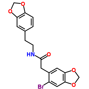 N-(2-benzo[1,3]dioxol-5-ylethyl)-2-(6-bromobenzo[1,3]dioxol-5-yl)acetamide Structure,49715-59-5Structure