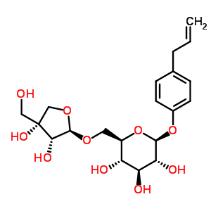 4-(2-Propenyl)phenyl 6-o-d-apio-beta-d-furanosyl-beta-d-glucopyranoside Structure,499-33-2Structure