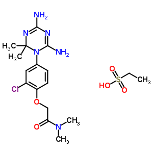 2-[2-Chloro-4-(4,6-diamino-2,2-dimethyl-1,3,5-triazin-1-yl)phenoxy]-n,n-dimethyl-acetamide Structure,50507-89-6Structure