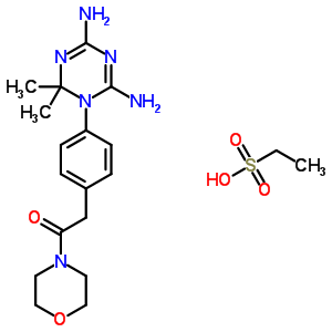 2-[4-(4,6-Diamino-2,2-dimethyl-1,3,5-triazin-1-yl)phenyl]-1-morpholin-4-yl-ethanone Structure,50510-25-3Structure