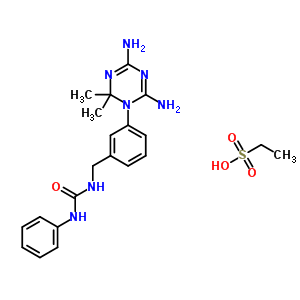 1-[[3-(4,6-Diamino-2,2-dimethyl-1,3,5-triazin-1-yl)phenyl]methyl]-3-phenyl-urea Structure,50699-32-6Structure