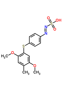 (4-((2,5-Dimethoxy-4-methylphenyl)thio)phenyl)diazenesulfonic acid Structure,50978-53-5Structure