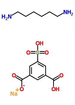 5-Sulfo-1,3-benzenedicarboxylic acid, monosodium salt, compound with 1,6-hexanediamine (1:1) Structure,51178-75-7Structure