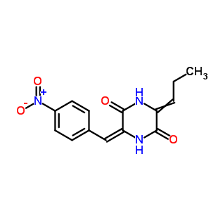 (3E)-3-[(4-nitrophenyl)methylidene]-6-propylidene-piperazine-2,5-dione Structure,51239-77-1Structure