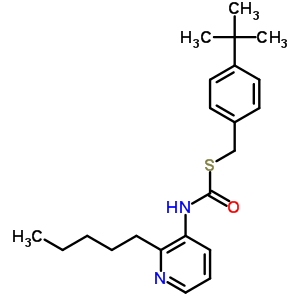 S-((4-(1,1-dimethylethyl)phenyl)methyl) o-pentyl 3-pyridinylcarbonimidothioate Structure,51308-67-9Structure