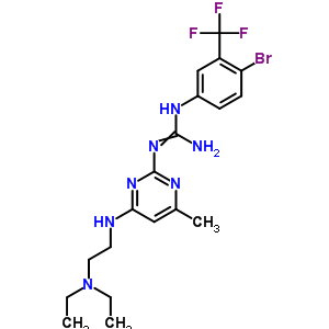 1-[4-Bromo-3-(trifluoromethyl)phenyl]-2-[4-(2-diethylaminoethylamino)-6-methyl-pyrimidin-2-yl]guanidine Structure,51387-58-7Structure