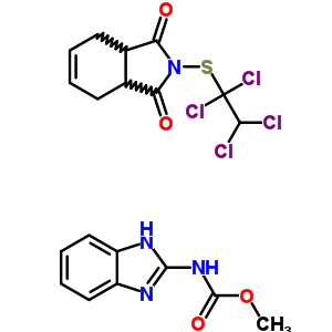 Methyl 1h-benzimidazol-2-ylcarbamate mixt. with 3a,4,7,7a-tetrahydro-2-((1,1,2,2-tetrachloroethyl)thio)-1h-isoindole-1,3(2h)-dione Structure,51602-12-1Structure