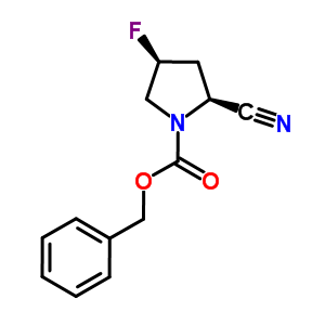 (2S,4s)-2-cyano-4-fluoro-1-pyrrolidinecarboxylic acid phenylmethyl ester Structure,518047-78-4Structure