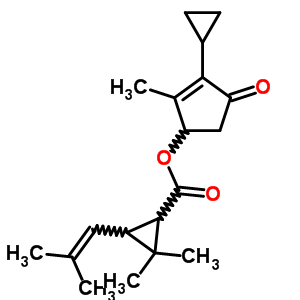 Cyclopropanecarboxylic acid,2,2-dimethyl -3-(2-methyl -1-propenyl )-,3- cyclopropyl -2-methyl -4-oxo-2-cyclopenten-1-yl ester Structure,51921-93-8Structure