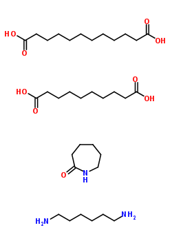 Dodecanedioic acid, polymer with decanedioic acid, hexahydro-2h-azepin-2-one and 1,6-hexanediamine Structure,52257-07-5Structure