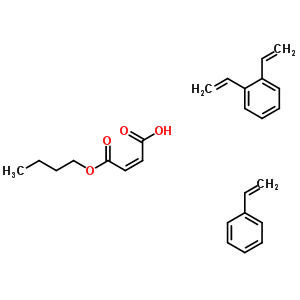 (Z)-2-butenedioic acid, monobutyl ester, polymer with diethenylbenzene and ethenylbenzene Structure,52292-42-9Structure