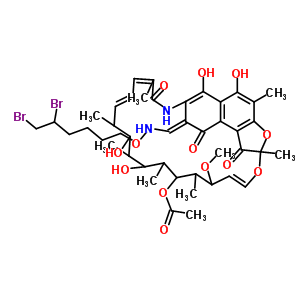 3-[(5,6-Dibromohexyl)oxyiminomethyl]rifamycin Structure,52454-12-3Structure