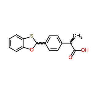 4-(1,3-Benzoxathiol-2-yl)-alpha-methylbenzeneacetic acid Structure,52787-33-4Structure