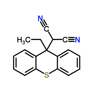 Propanedinitrile,2-(9-ethyl-9h-thioxanthen-9-yl)- Structure,52962-57-9Structure