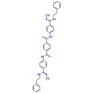 N,n-bis[4-(n-methyl-n-phenethyl-carbamimidoyl)phenyl]benzene-1,4-dicarboxamide Structure,5300-53-8Structure