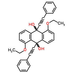 1,5-Diethoxy-9,10-bis(2-phenylethynyl)anthracene-9,10-diol Structure,53134-82-0Structure