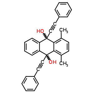 1,4-Dimethyl-9,10-bis(2-phenylethynyl)anthracene-9,10-diol Structure,53183-33-8Structure