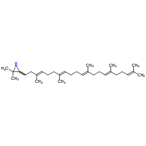 (All-e)-2,2-dimethyl-3-(3,7,12,16,20-pentamethyl-3,7,11,15,19-heneicosapentaenyl)-aziridine Structure,53402-48-5Structure