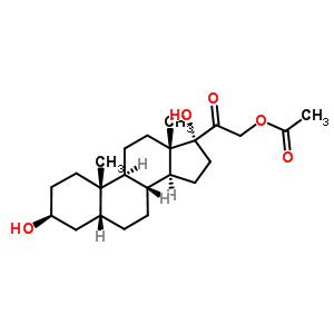 [2-[(3S,5r,8r,9s,10s,13s,14s,17r)-3,17-dihydroxy-10,13-dimethyl-1,2,3, 4,5,6,7,8,9,11,12,14,15,16-tetradecahydrocyclopenta[a]phenanthren-17-yl]-2-oxo-ethyl] acetate Structure,53604-15-2Structure