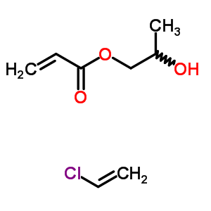 2-Propenoic acid, 2-hydroxypropyl ester, polymer with chloroethene Structure,53710-52-4Structure