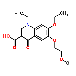 7-Ethoxy-1-ethyl-1,4-dihydro-6-(2-methoxyethoxy)-4-oxo-3-quinolinecarboxylic acid Structure,53776-43-5Structure