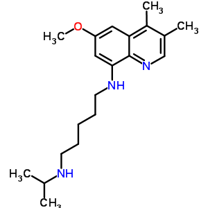 N-(6-methoxy-3,4-dimethyl-quinolin-8-yl)-n-propan-2-yl-pentane-1,5-diamine Structure,5394-79-6Structure