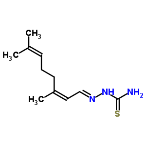 3,7-Dimethyl-2,6-octadienal thiosemicarbazone Structure,54097-74-4Structure