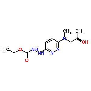 2-(6-((2-Hydroxypropyl)methylamino)-3-pyridazinyl)-hydrazinecarboxylic acid ethyl ester Structure,54121-08-3Structure