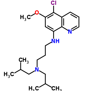 N-(5-chloro-6-methoxy-quinolin-8-yl)-n,n-bis(2-methylpropyl)propane-1,3-diamine Structure,5431-67-4Structure