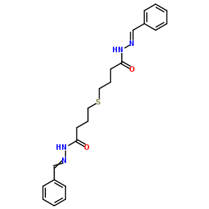 N-(benzylideneamino)-4-[3-[(benzylideneamino)carbamoyl]propylsulfanyl]butanamide Structure,5432-20-2Structure