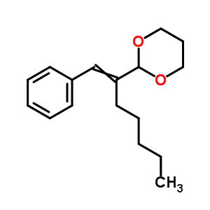 1,3-Dioxane,2-[1-(phenylmethylene)hexyl]- Structure,5436-80-6Structure