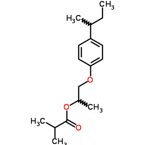 Propanoic acid,2-methyl-, 1-methyl-2-[4-(1-methylpropyl)phenoxy]ethyl ester Structure,5436-84-0Structure