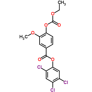 (2,4,5-Trichlorophenyl) 4-ethoxycarbonyloxy-3-methoxy-benzoate Structure,5438-63-1Structure