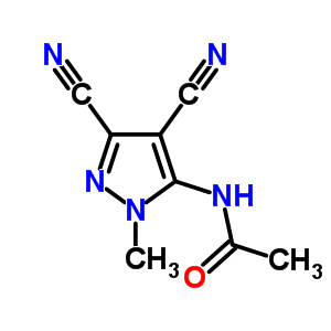 N-(4,5-dicyano-2-methyl-pyrazol-3-yl)acetamide Structure,54385-51-2Structure