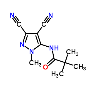 N-(4,5-dicyano-2-methyl-pyrazol-3-yl)-2,2-dimethyl-propanamide Structure,54385-56-7Structure