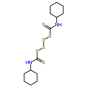 N-cyclohexyl-1-(cyclohexylthiocarbamoyldisulfanyldisulfanyl)methanethioamide Structure,5439-71-4Structure