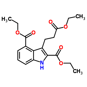 1H-indole-2,4-dicarboxylicacid, 3-(3-ethoxy-3-oxopropyl)-, 2,4-diethyl ester Structure,5446-68-4Structure